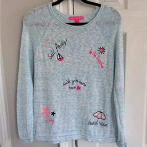 Lilly Pulitzer, NWOT Light Blue Sweater, size M